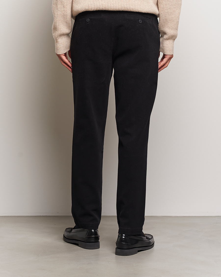 Mies | Housut | A Day's March | Miller Cotton/Lyocell Trousers Black