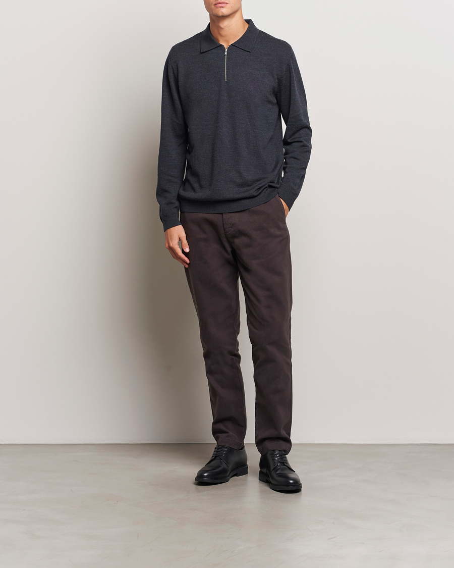 Mies | Housut | A Day's March | Miller Cotton Lyocell Trousers Chocolate