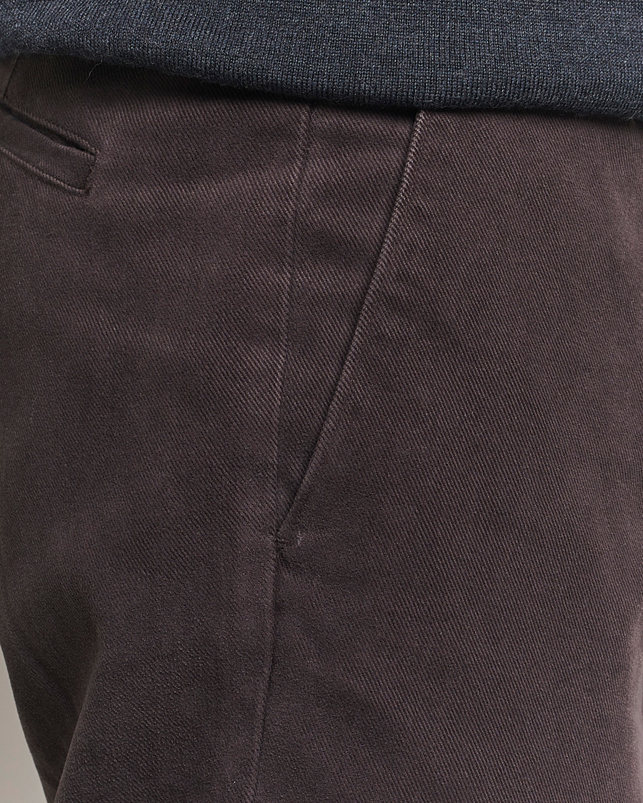 Mies | Housut | A Day's March | Miller Cotton Lyocell Trousers Chocolate