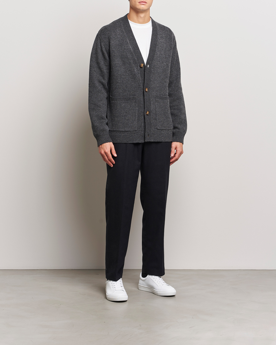Mies | Housut | A Day's March | Gairloch Relaxed Wool Trousers Black
