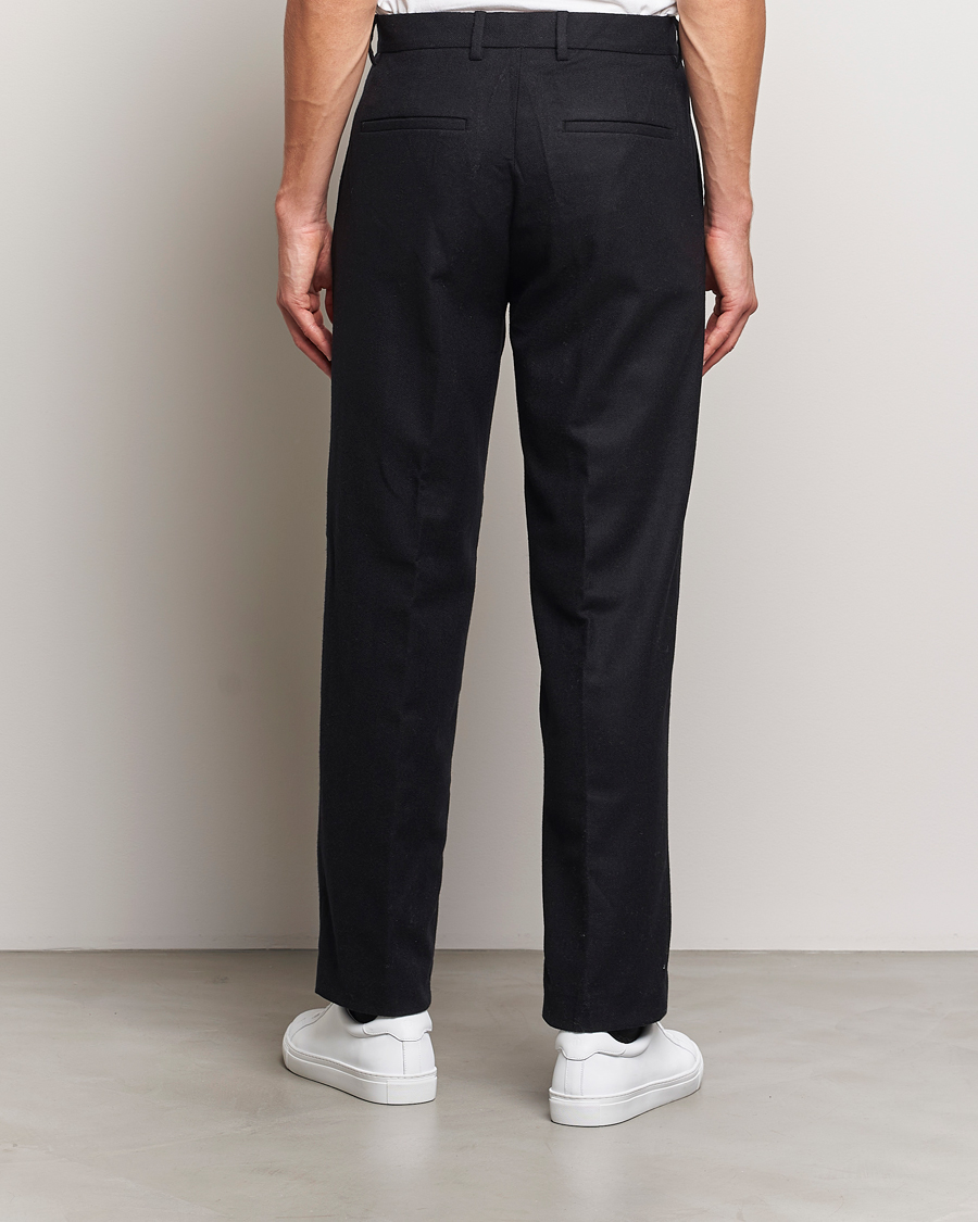 Mies | Housut | A Day's March | Gairloch Relaxed Wool Trousers Black
