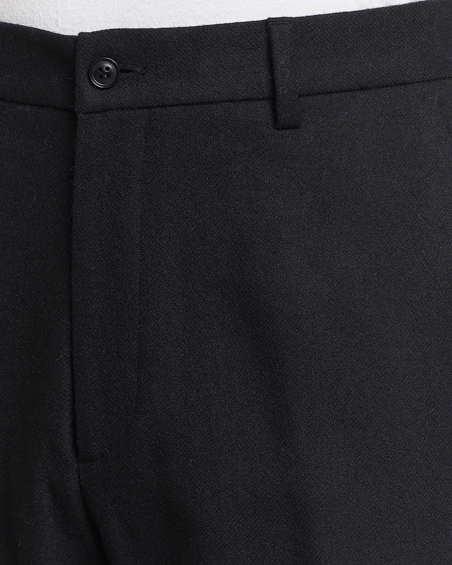 Mies | Housut | A Day's March | Gairloch Relaxed Wool Trousers Black