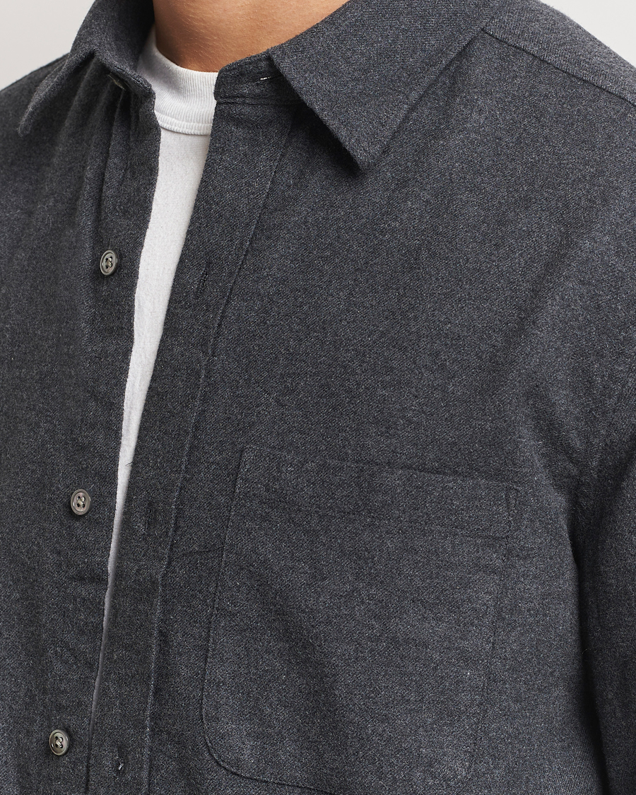 Mies | Kauluspaidat | A Day's March | Newark Flannel Shirt Charcoal