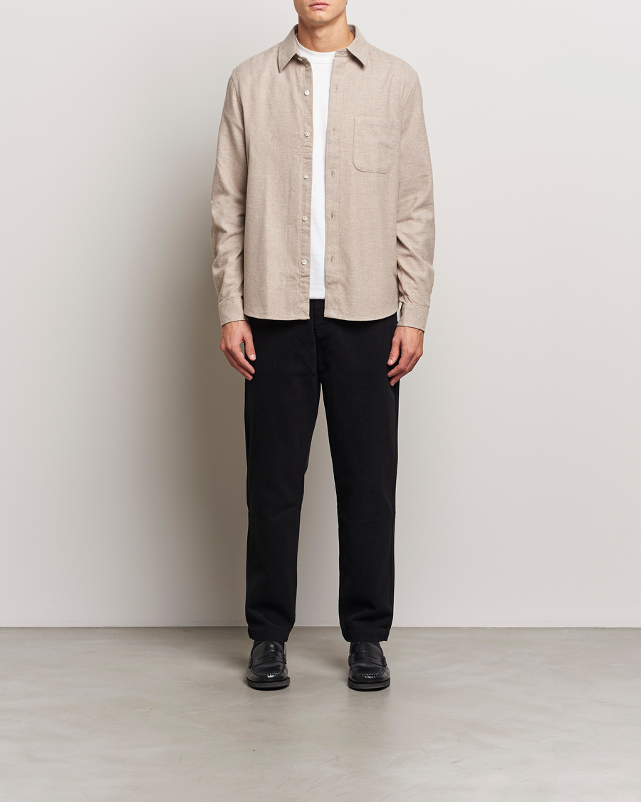 Mies | Kauluspaidat | A Day's March | Newark Flannel Shirt Sand Melange
