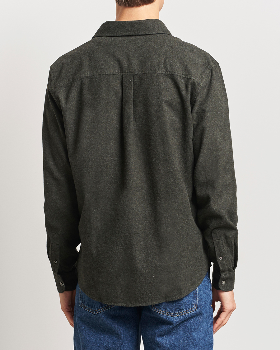 Mies | Kauluspaidat | A Day's March | Newark Flannel Shirt Dark Green