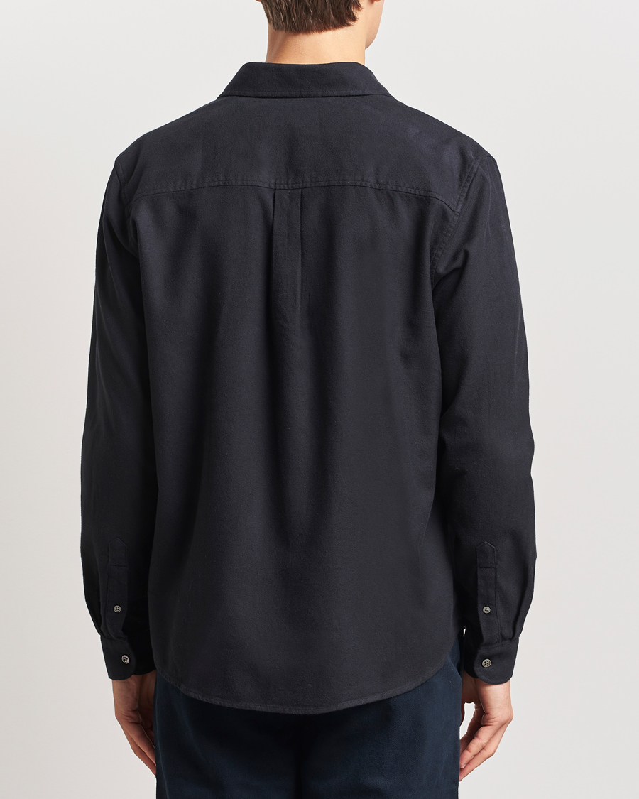 Mies | Kauluspaidat | A Day's March | Newark Flannel Shirt Black