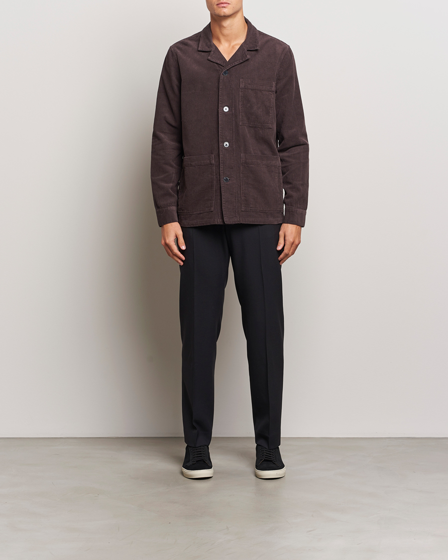 Mies | Kauluspaidat | A Day's March | Banagher Corduroy Overshirt Chocolate