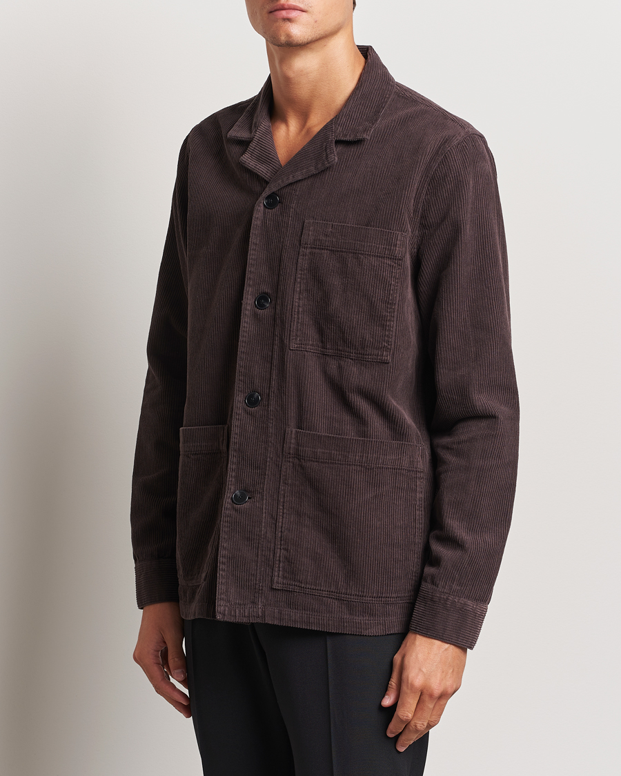 Mies | Kauluspaidat | A Day's March | Banagher Corduroy Overshirt Chocolate