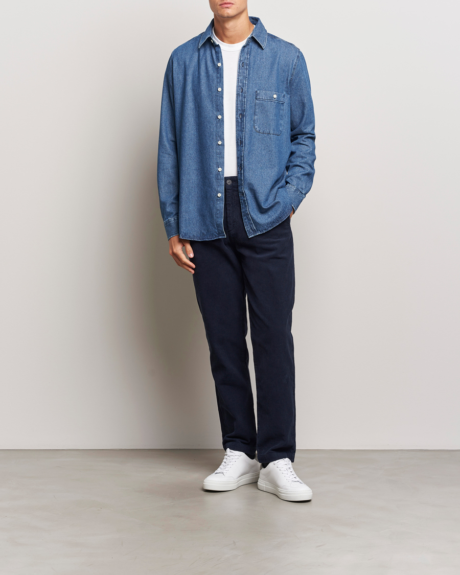 Mies | Housut | A Day's March | Miller Corduroy Trousers Navy