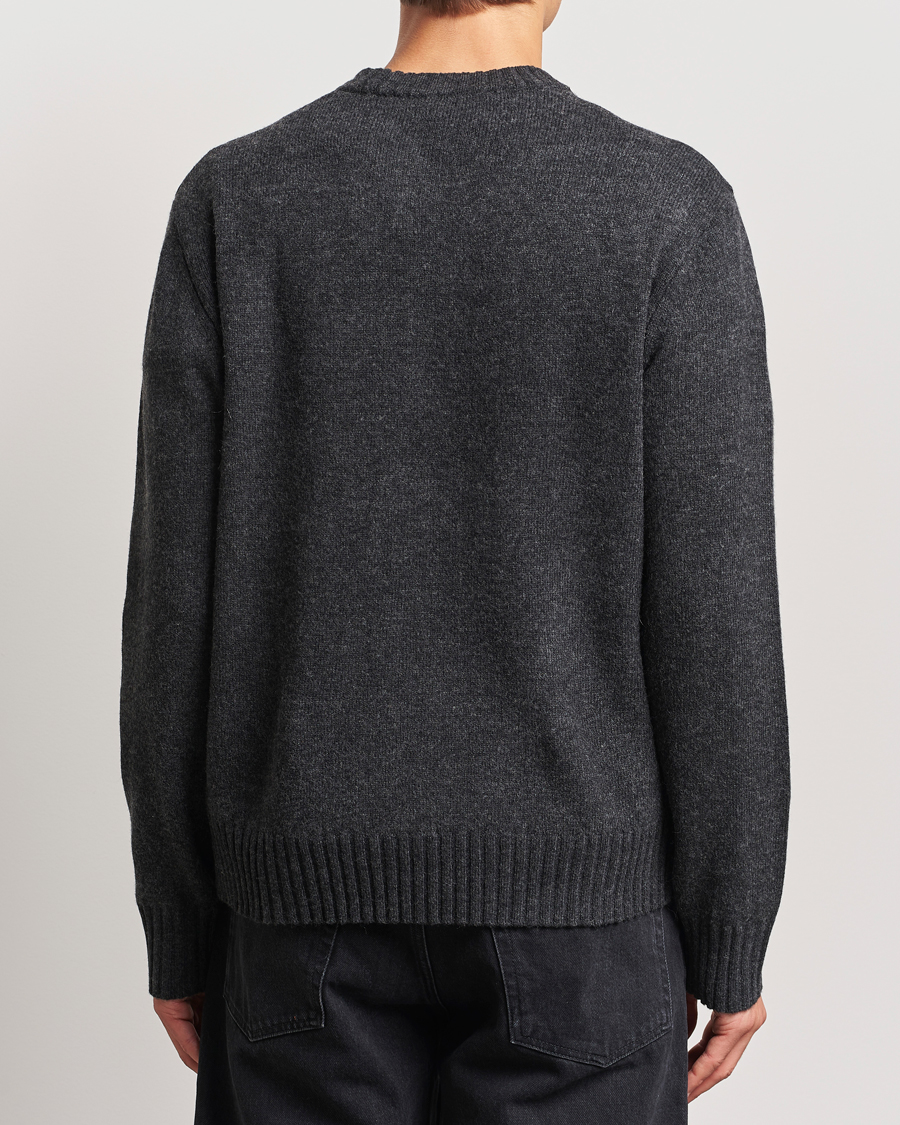Mies | Puserot | A Day's March | Marlow Lambswool Crew Black Melange
