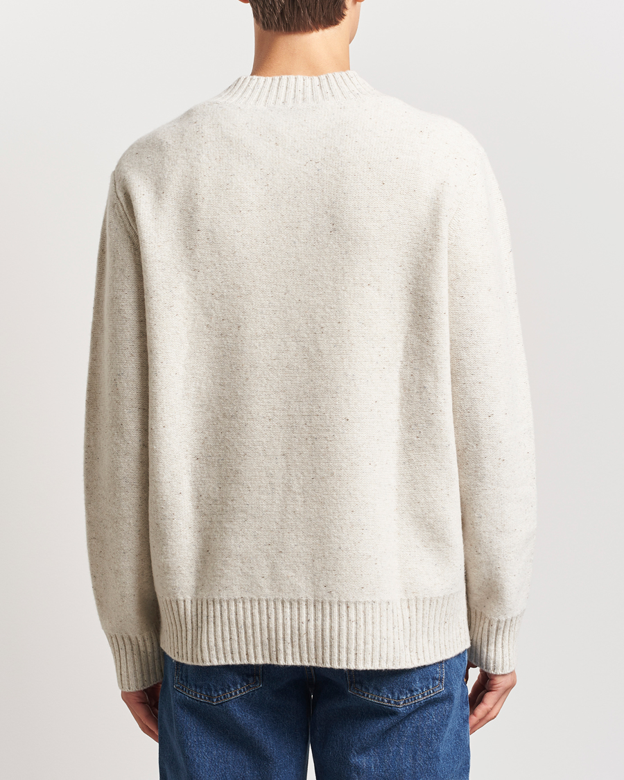 Mies | Puserot | A Day's March | Stanley Boiled Merino V-Neck Sweater Snow