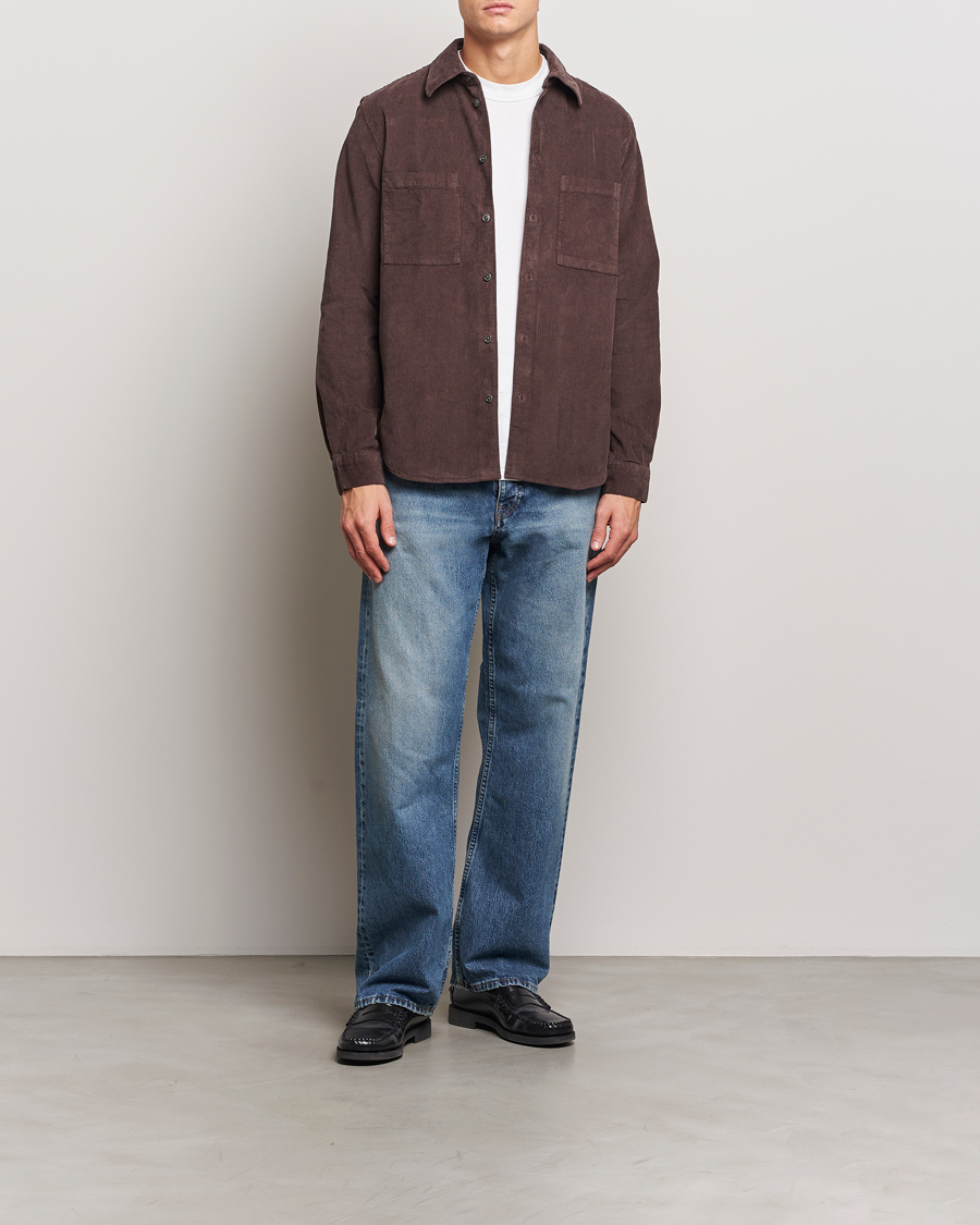 Mies | Kauluspaidat | A Day's March | Denver Corduroy Shirt Chocolate