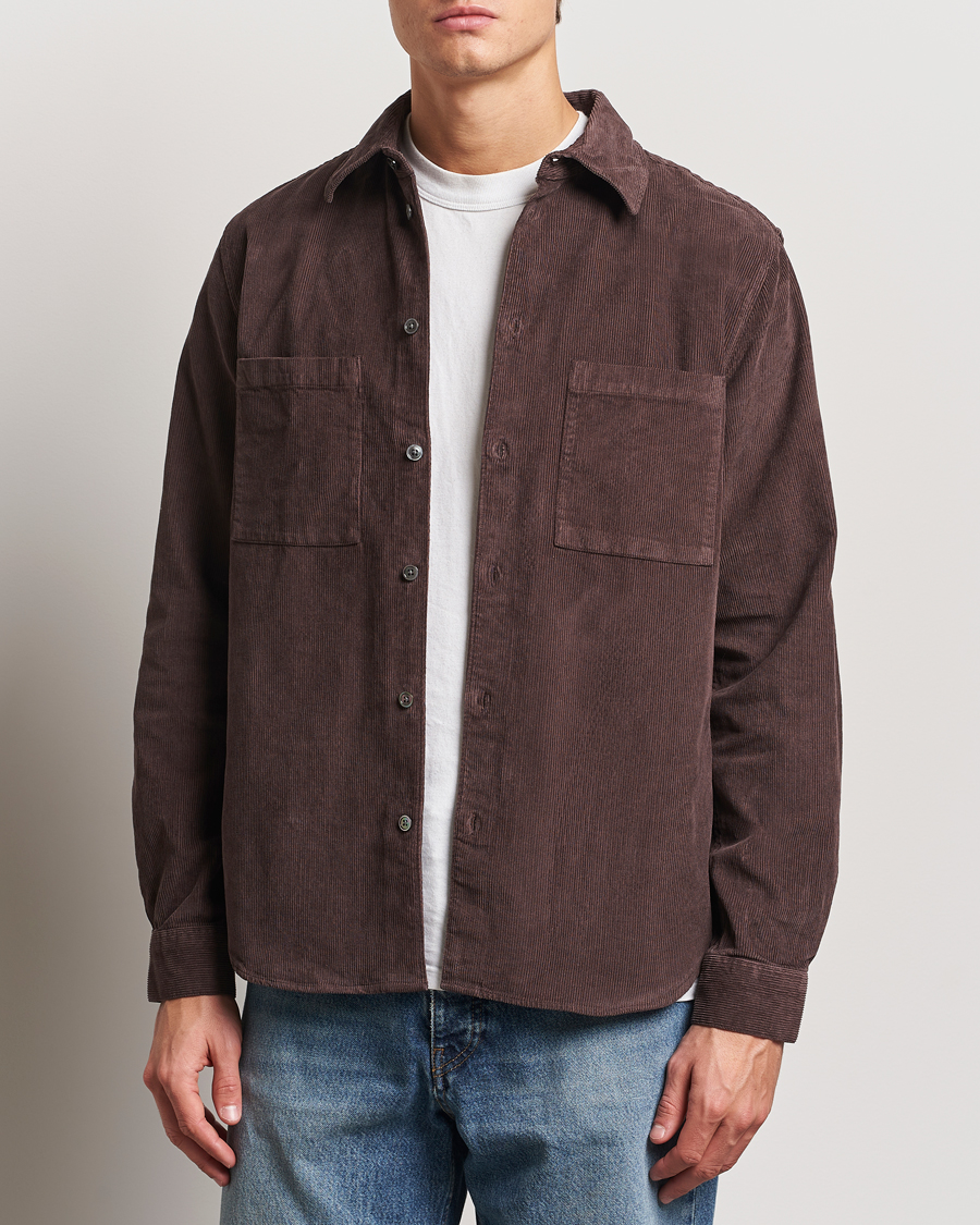 Mies | Kauluspaidat | A Day's March | Denver Corduroy Shirt Chocolate