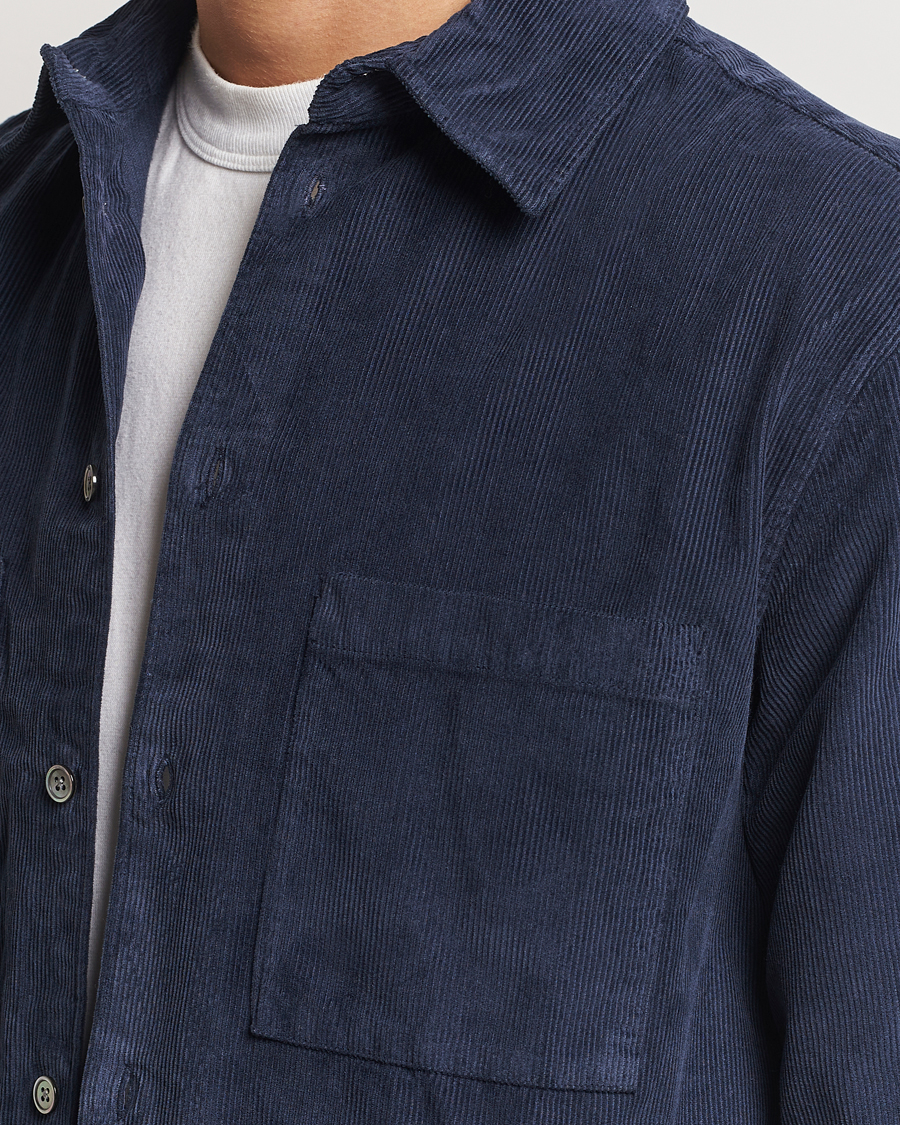 Mies | Kauluspaidat | A Day's March | Denver Corduroy Shirt Navy