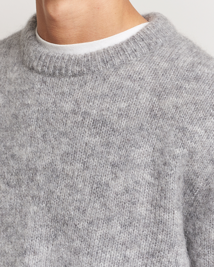 Mies | Puserot | A Day's March | Tietar Mohair Sweater Grey Melange