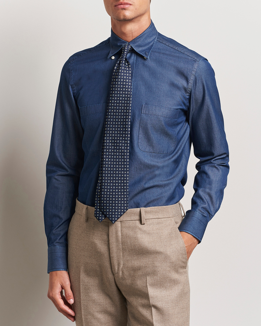 Mies | Kauluspaidat | 100Hands | Beverly Bata Wash Denim Shirt Blue