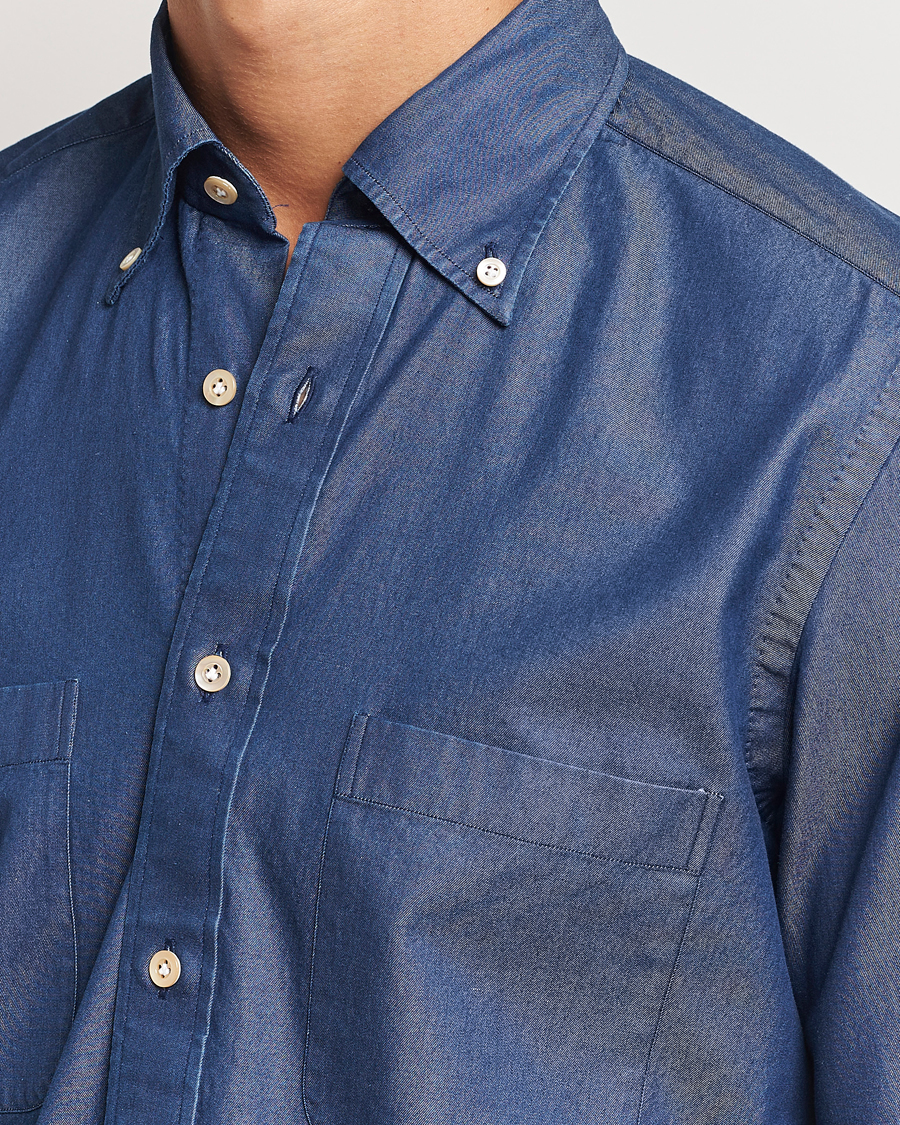 Mies | Kauluspaidat | 100Hands | Beverly Bata Wash Denim Shirt Blue