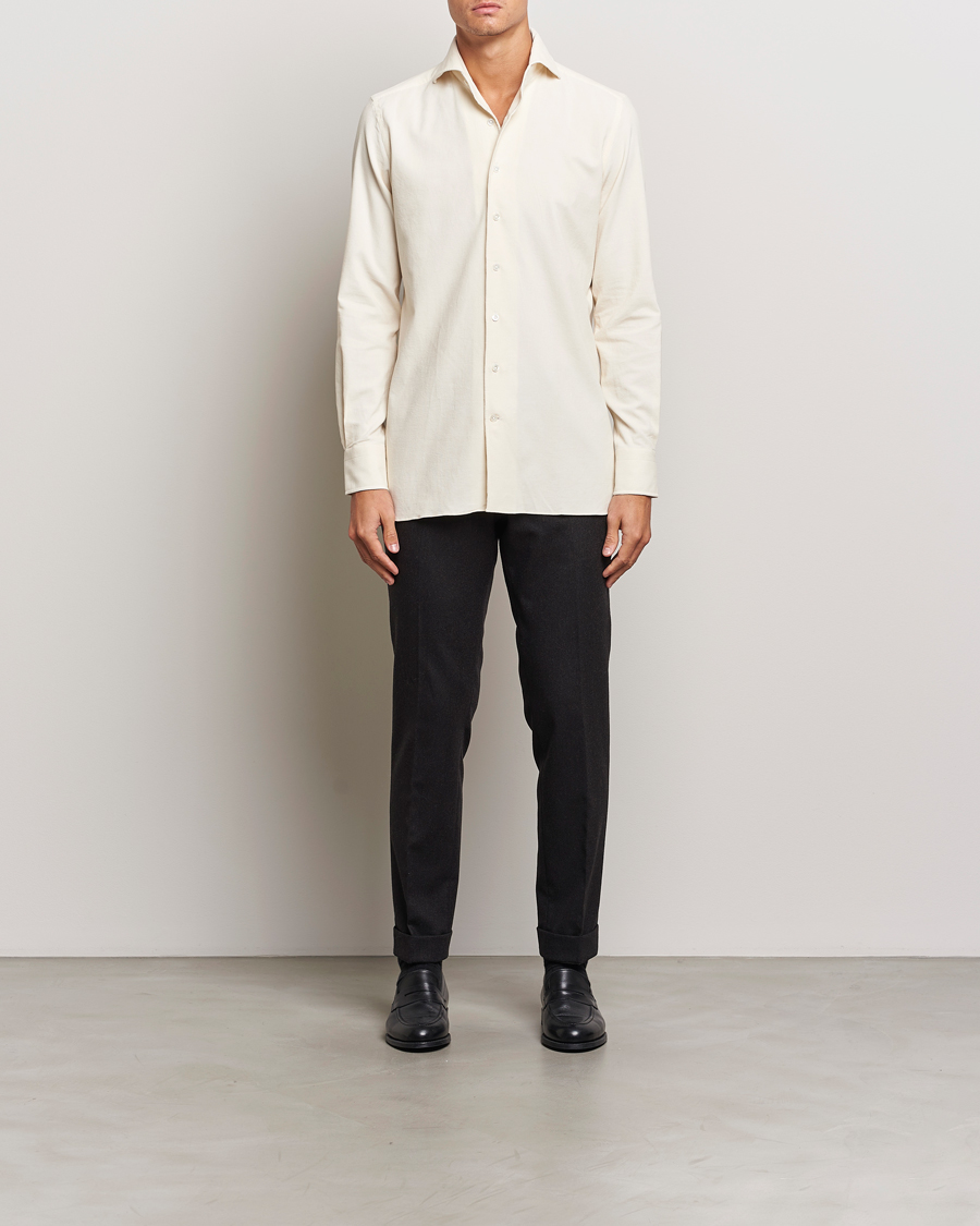 Mies | Kauluspaidat | 100Hands | Japan Corduroy Shirt Off White