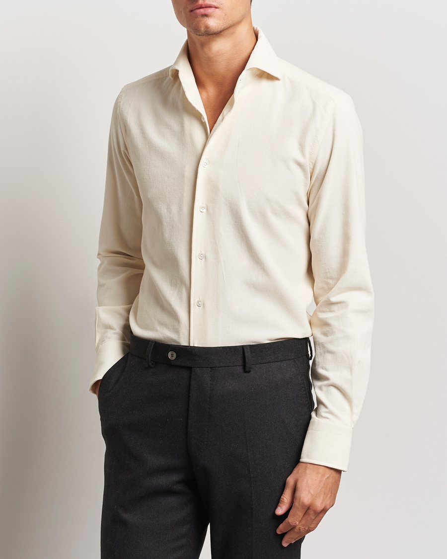 Mies | Kauluspaidat | 100Hands | Japan Corduroy Shirt Off White