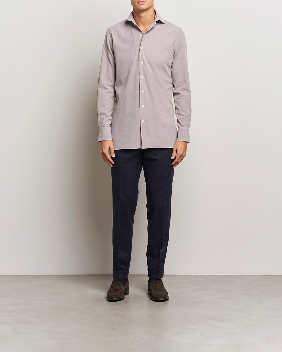 Mies | Kauluspaidat | 100Hands | Japan Corduroy Shirt Aubergine