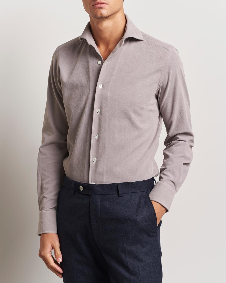 Mies | Kauluspaidat | 100Hands | Japan Corduroy Shirt Aubergine