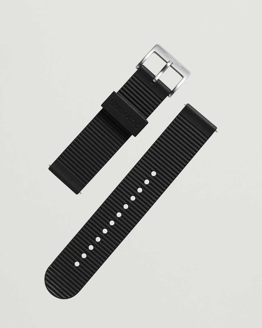 Mies | Kellonrannekkeet | UNIMATIC | TPU Quick Relese 22mm Strap Black