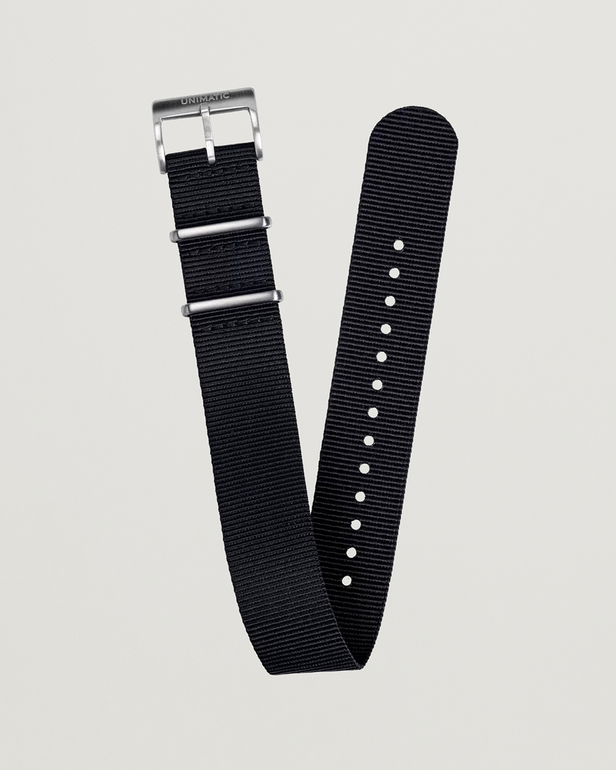 Mies | Kellonrannekkeet | UNIMATIC | Nylon Nato Steel 22mm Strap Black