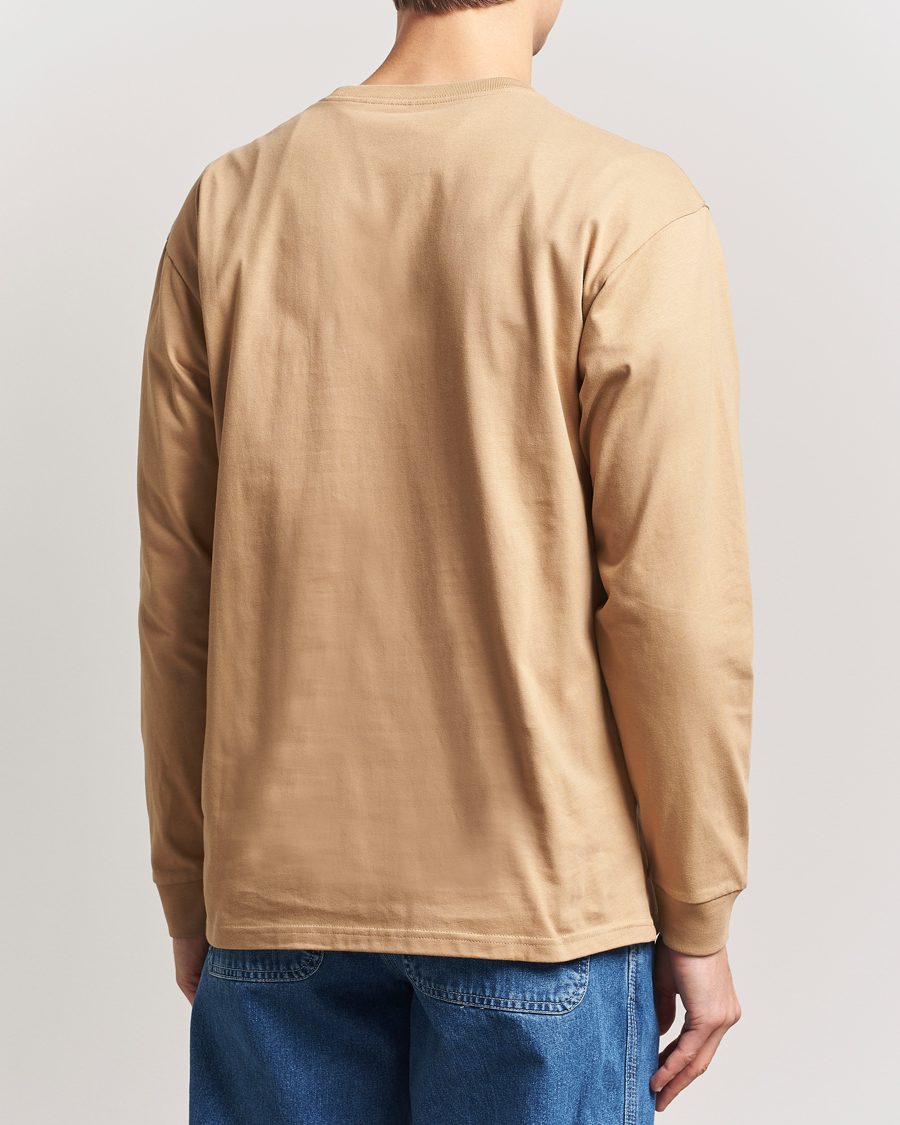 Mies | T-paidat | Carhartt WIP | Chase Combed Cotton Long Sleeve T-Shirt Dusty H Brown