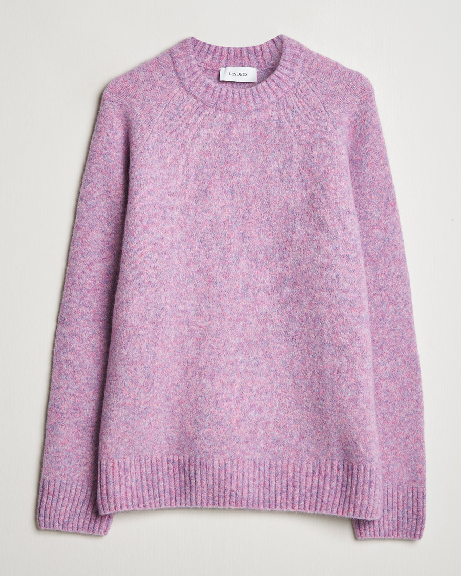 Mies | Puserot | LES DEUX | Gilbert Roundneck Knit Oyster Rose Melange