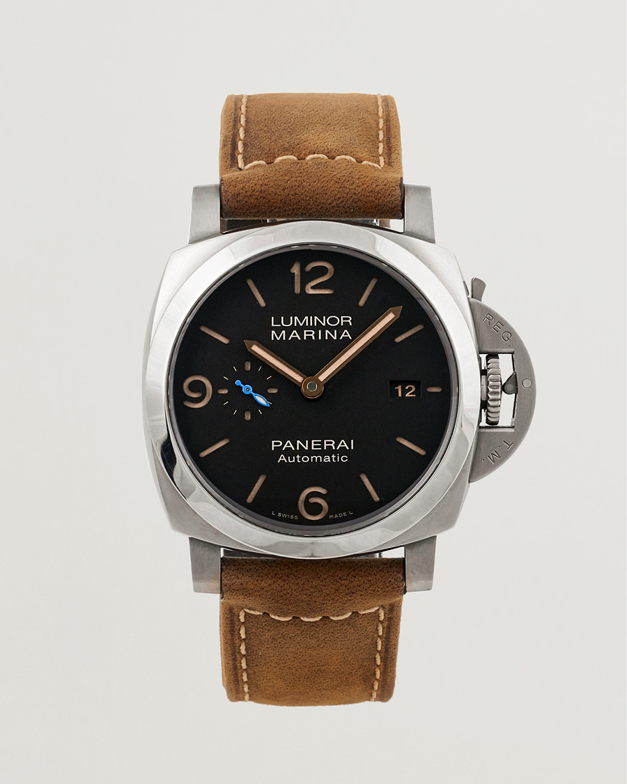 Mies | Panerai Pre-Owned Luminor Marina PAM01351 Silver | Panerai Pre-Owned | Luminor Marina PAM01351 Silver