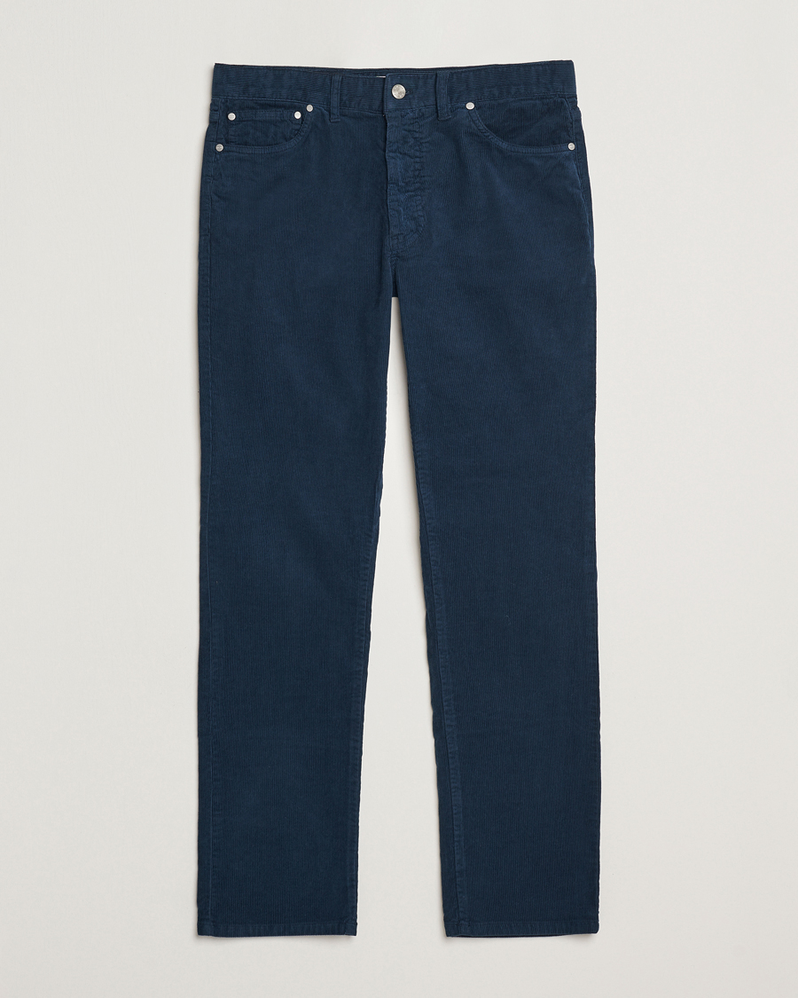 Mies | Housut | NN07 | Tony Corduroy 5-Pocket Pants Navy Blue