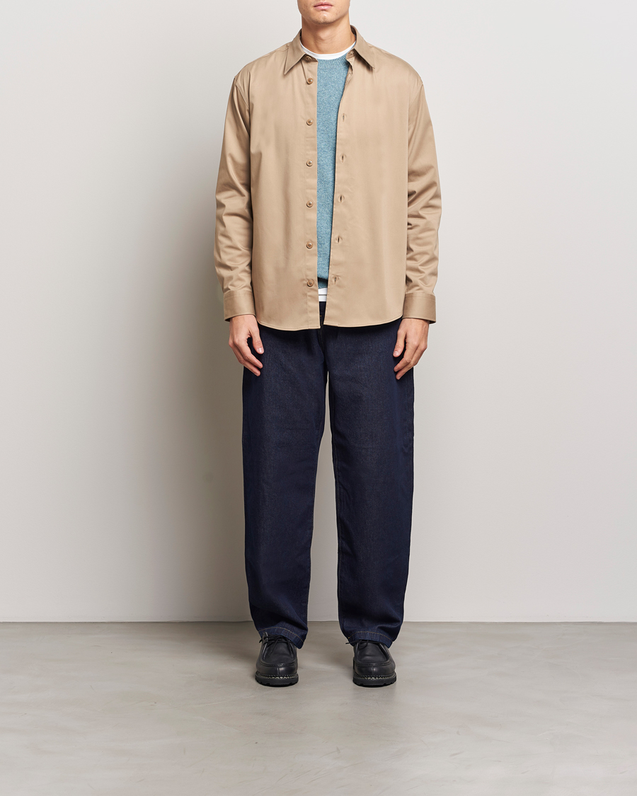 Mies | Kauluspaidat | NN07 | Quinsy Cotton Overshirt Timber Wolf
