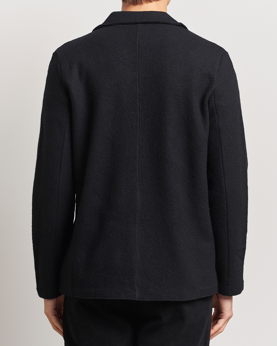 Mies | Pikkutakit | NN07 | Boiled Wool Knitted Blazer Black