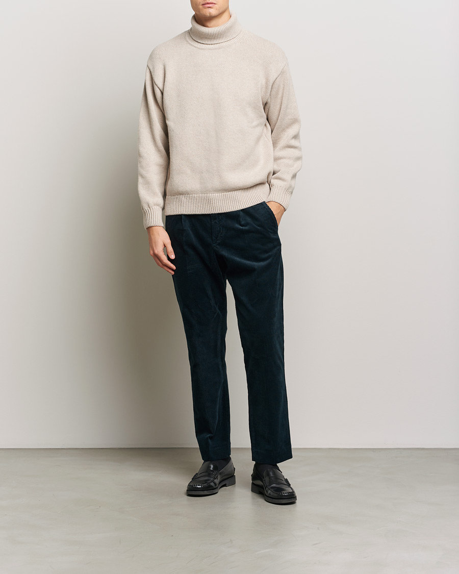 Mies | Housut | NN07 | Bill Pleated Corduroy Pants Navy Blue