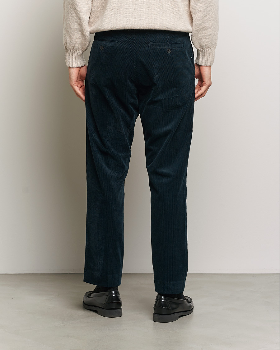 Mies | Housut | NN07 | Bill Pleated Corduroy Pants Navy Blue