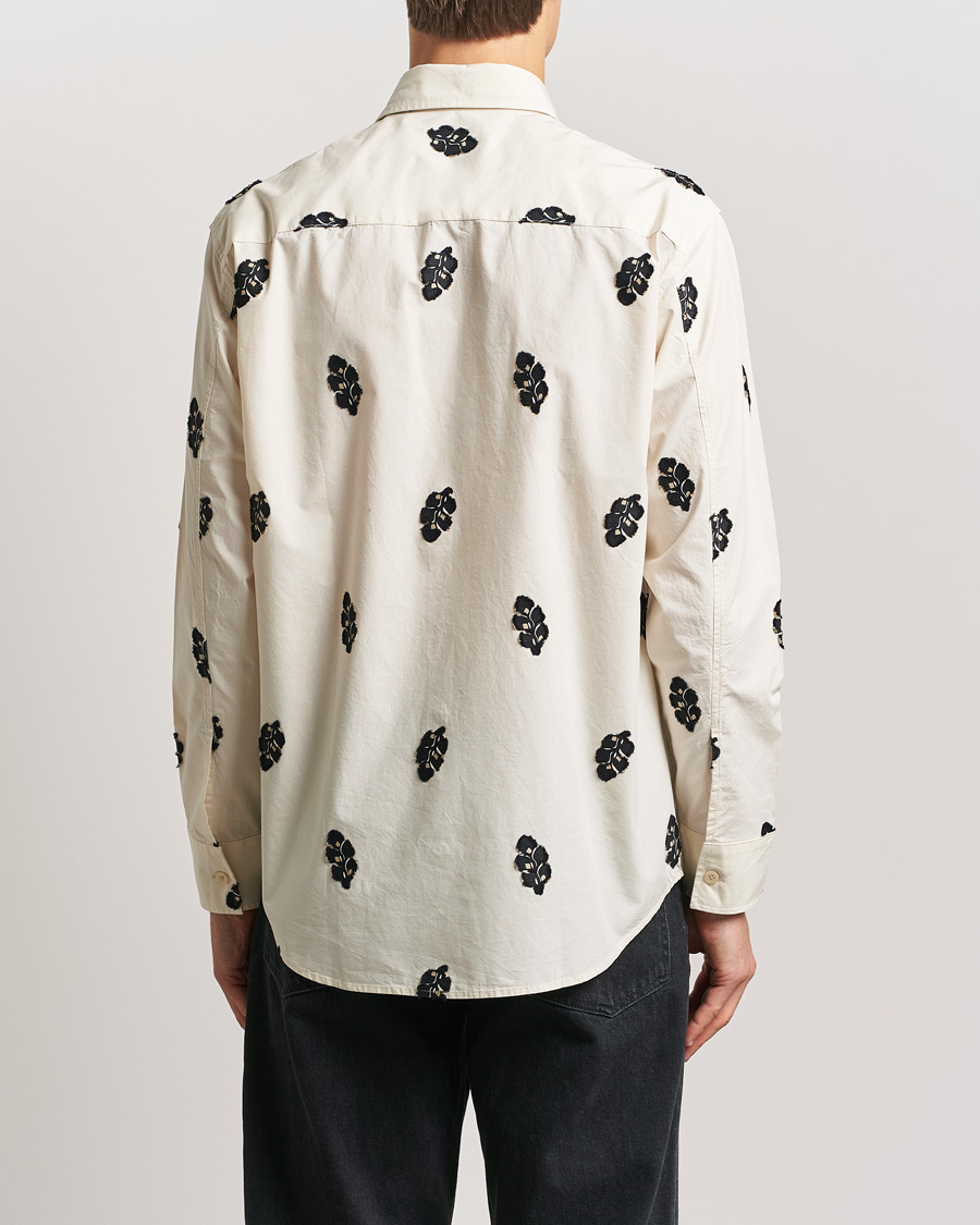 Mies | Kauluspaidat | NN07 | Freddy Printed Cotton Shirt Ivory