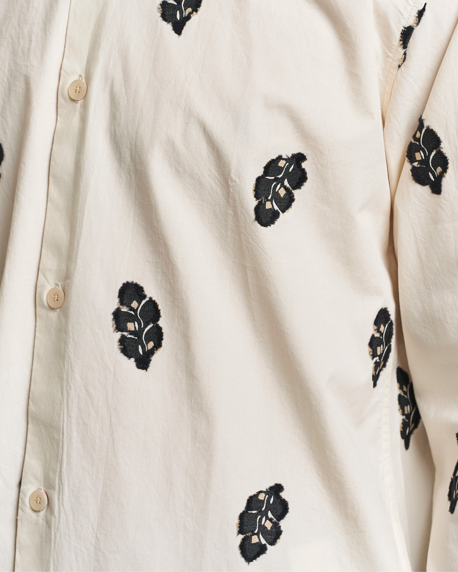 Mies | Kauluspaidat | NN07 | Freddy Printed Cotton Shirt Ivory