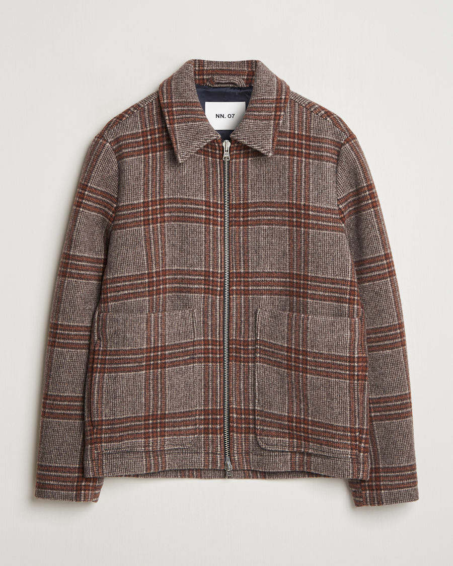 Mies | Takit | NN07 | Gael Wool Checked Jacket Grey/Red