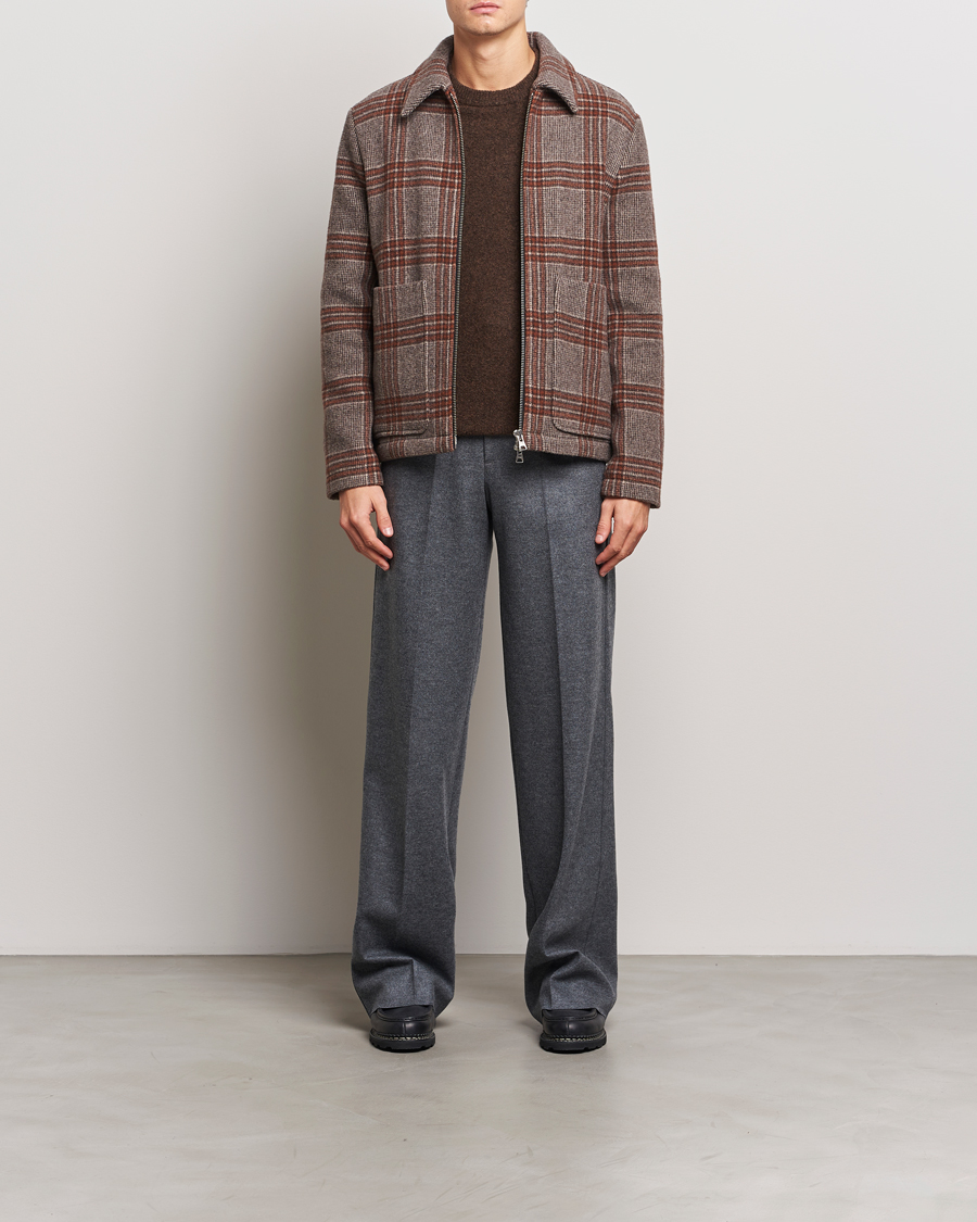Mies | Takit | NN07 | Gael Wool Checked Jacket Grey/Red