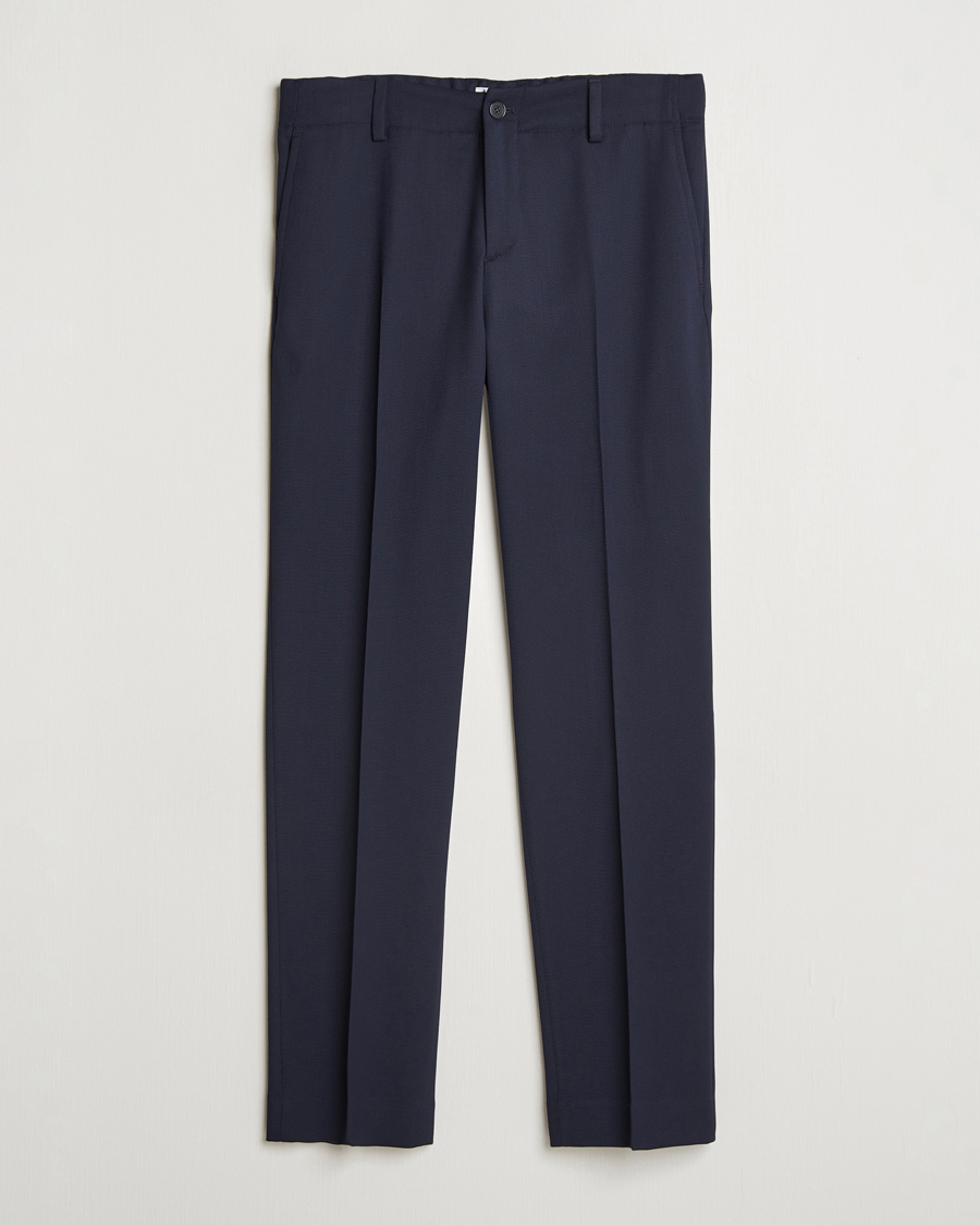 Mies | Housut | Filippa K | Tailored Drawstring Trousers Navy
