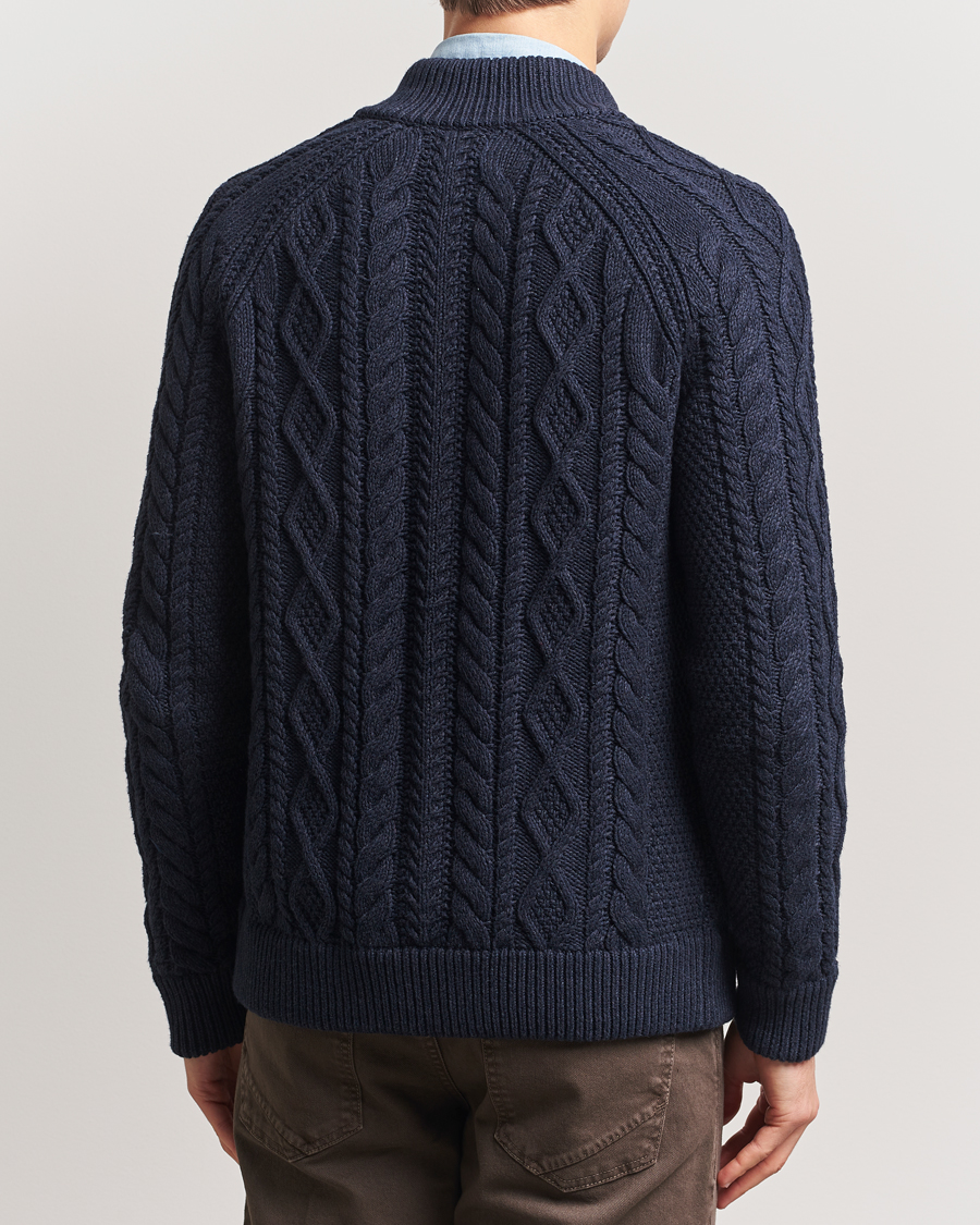 Mies | Puserot | Polo Ralph Lauren | Cotton Knitted Cardigan Navy Melange
