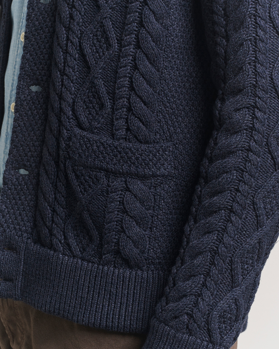 Mies | Puserot | Polo Ralph Lauren | Cotton Knitted Cardigan Navy Melange