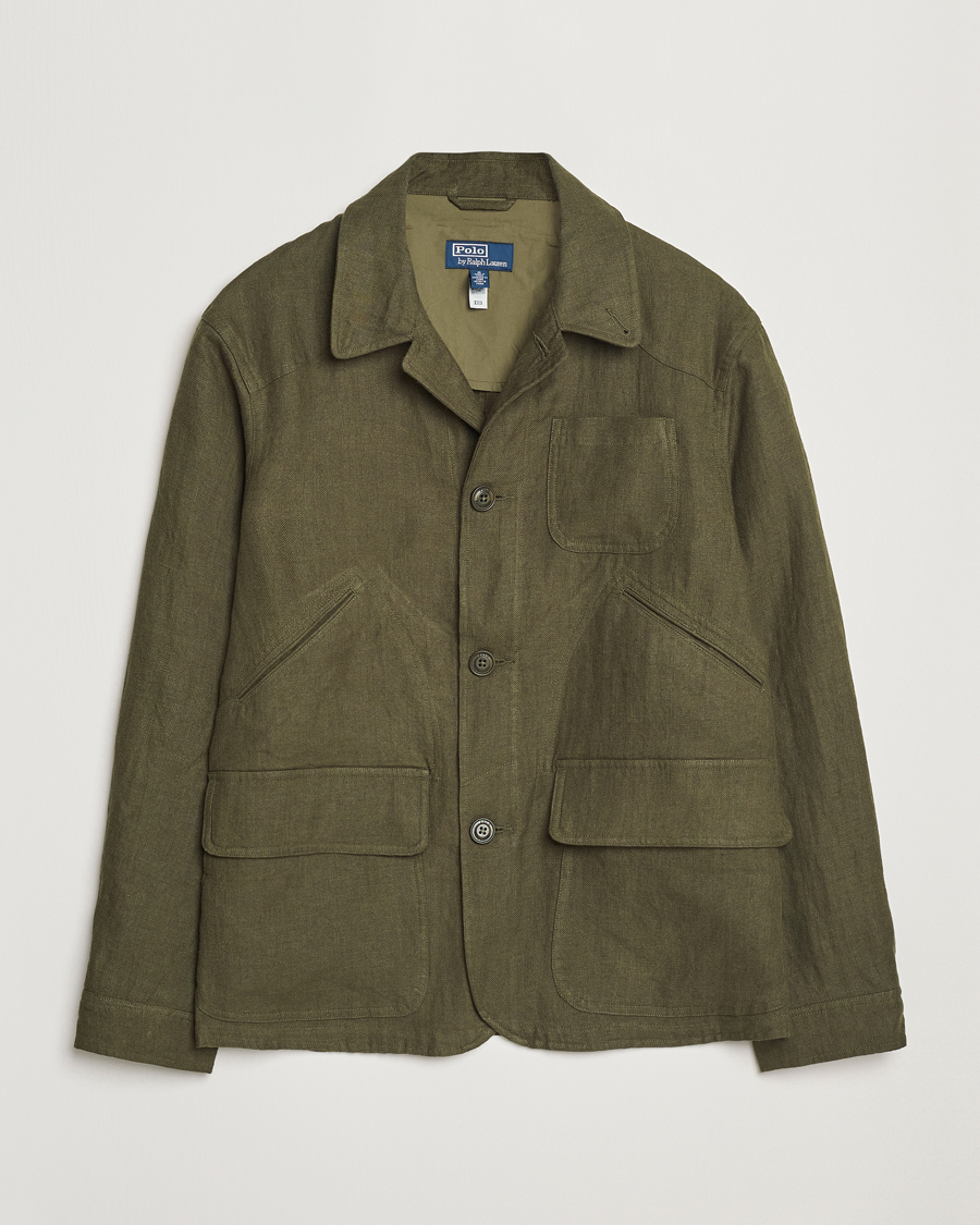 Mies | Takit | Polo Ralph Lauren | Linen Herringbone Field Jacket Ranger Green