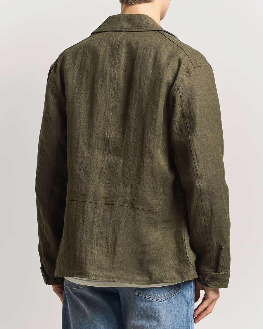 Mies | Takit | Polo Ralph Lauren | Linen Herringbone Field Jacket Ranger Green