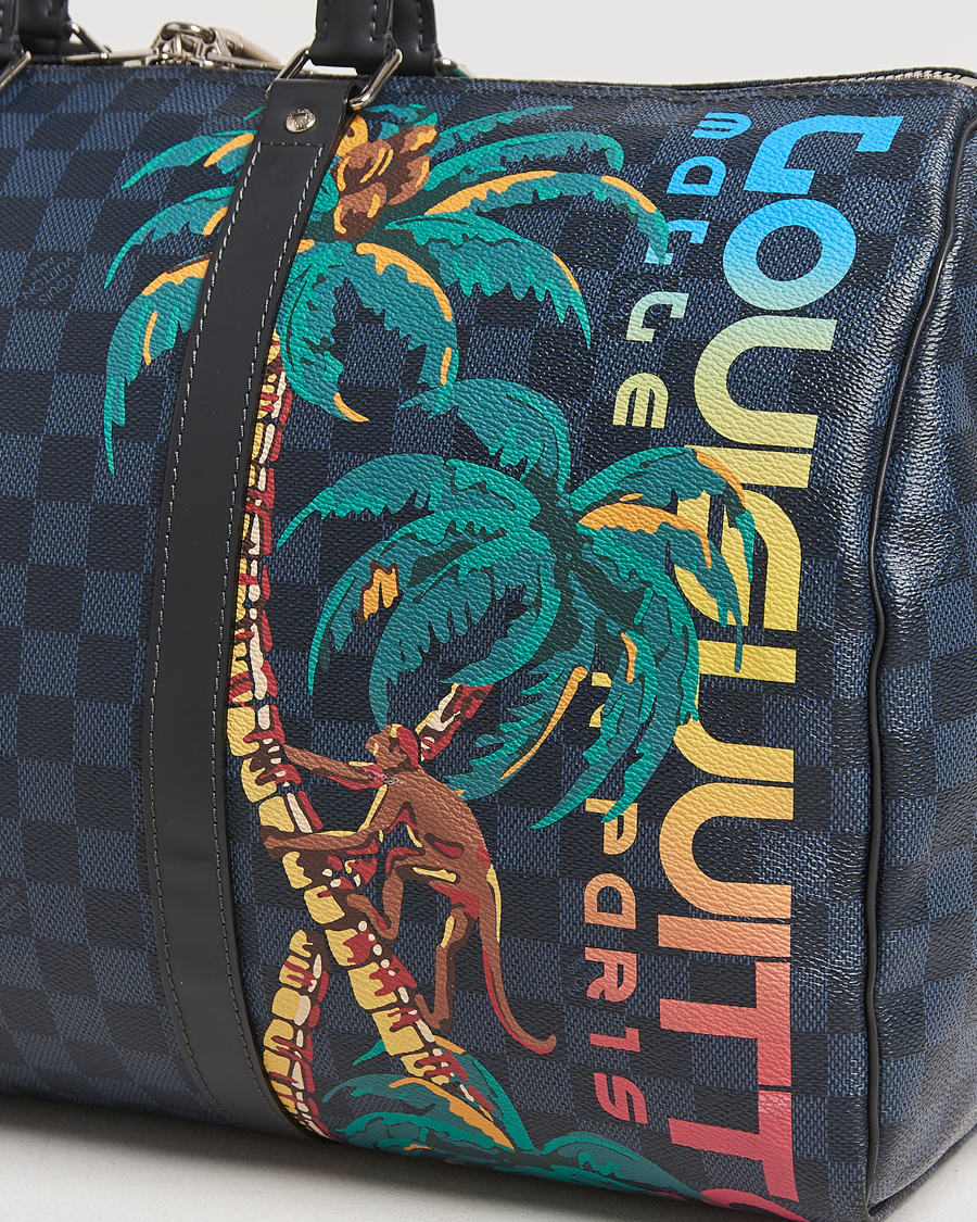 Mies | Louis Vuitton Pre-Owned Keepall Bandoulière 45 Damier Cobalt Jungle | Louis Vuitton Pre-Owned | Keepall Bandoulière 45 Damier Cobalt Jungle