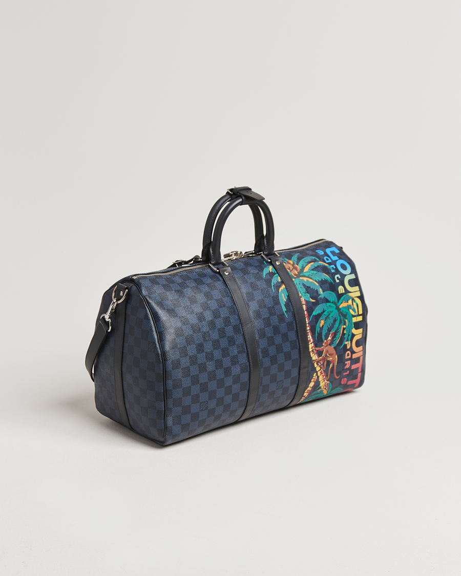 Mies | Louis Vuitton Pre-Owned Keepall Bandoulière 45 Damier Cobalt Jungle | Louis Vuitton Pre-Owned | Keepall Bandoulière 45 Damier Cobalt Jungle