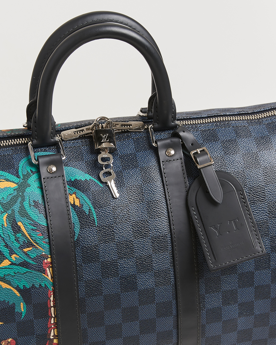 Mies | Louis Vuitton Pre-Owned Keepall Bandoulière 45 Damier Cobalt Jungle | Louis Vuitton Pre-Owned | Keepall Bandoulière 45 Damier Cobalt Jungle