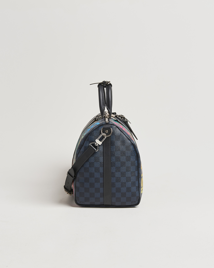 Mies | Louis Vuitton Pre-Owned Keepall Bandoulière 45 Damier Cobalt Jungle | Louis Vuitton Pre-Owned | Keepall Bandoulière 45 Damier Cobalt Jungle