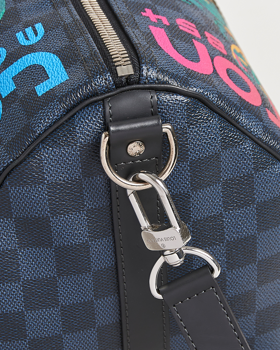 Mies | Louis Vuitton Pre-Owned Keepall Bandoulière 45 Damier Cobalt Jungle | Louis Vuitton Pre-Owned | Keepall Bandoulière 45 Damier Cobalt Jungle