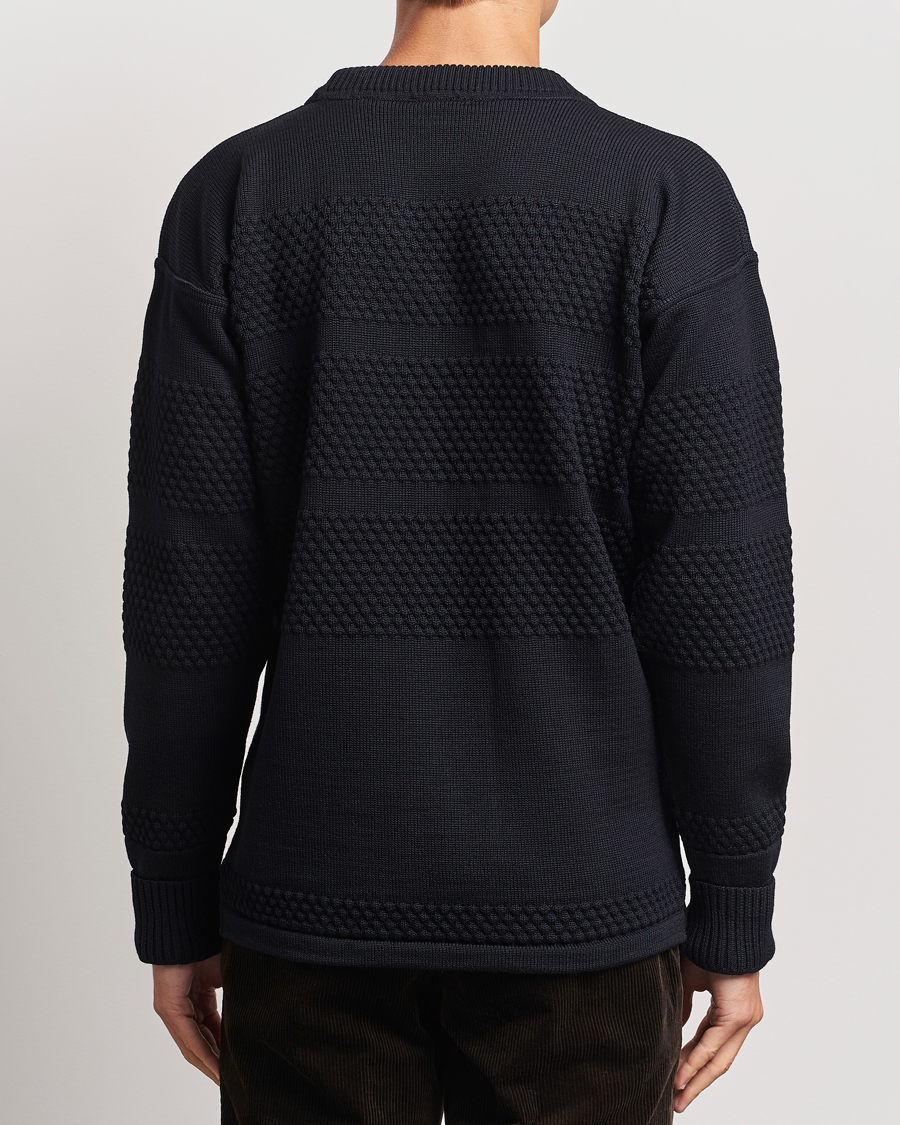 Mies | Puserot | S.N.S. Herning | Fisherman Wool Crew Neck Sweater Navy Blue
